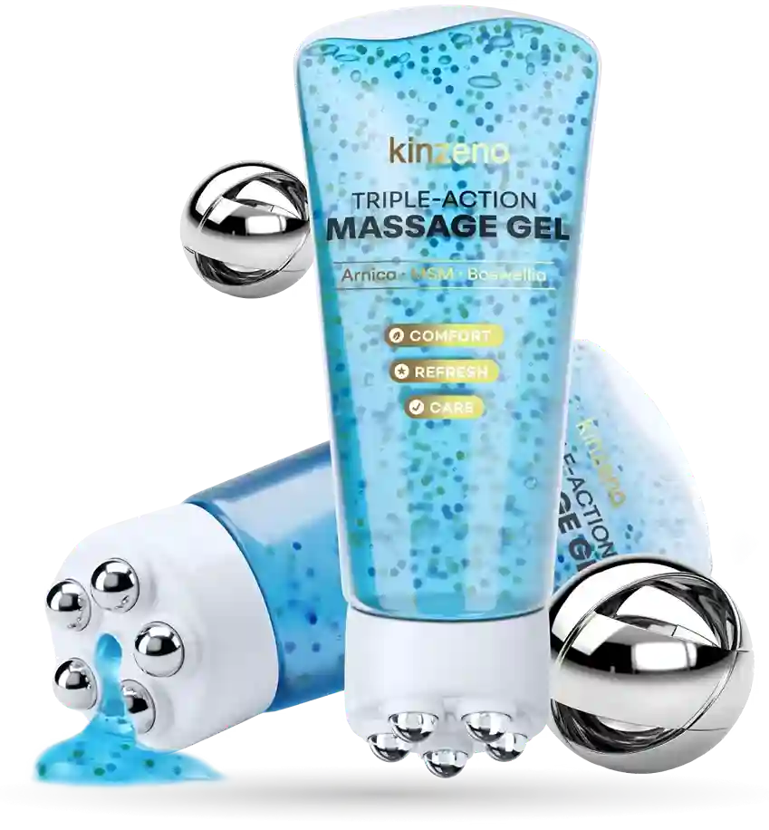 Kinzeno Magnetic Gel Roller Shiatsu Neodymium 20+ Botanicals Natural Pain Relief